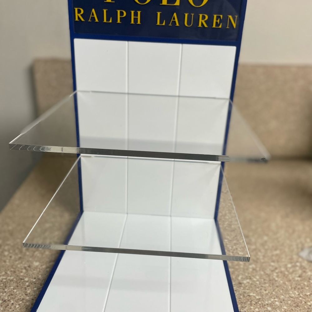 Polo by Ralph Lauren Blue and Clear Display Stand
